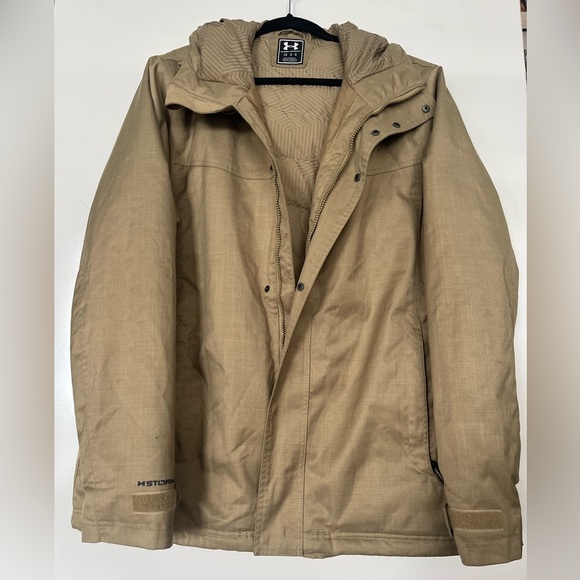 Under Armour Other - Under Armour Cold Gear Infrared Shield 2 Hooded Jacket in Khaki Size L